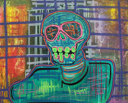 Psychdelic Skull by Laura Barbosa (fineartamerica.com)