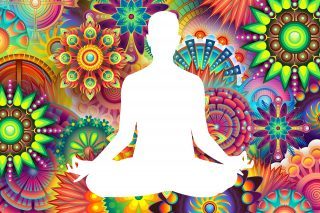 psychedelic colorful abstract yoga meditation 